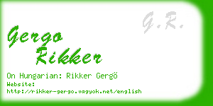 gergo rikker business card